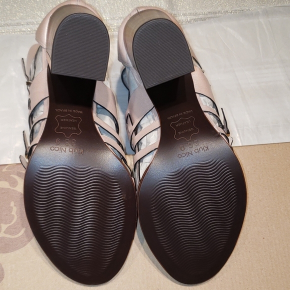 Klub Nico New Tuscany Strappy Heel Sandals ALL Leather Sexy Celeb Chic Gold🎉HP - Picture 14 of 16